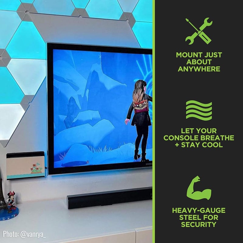 HIDEit Mounts Switch Wall Mount - American Company, Steel Mount for Nintendo Switch and Nintendo Switch OLED to Safely Store Your Switch Console - Image 5